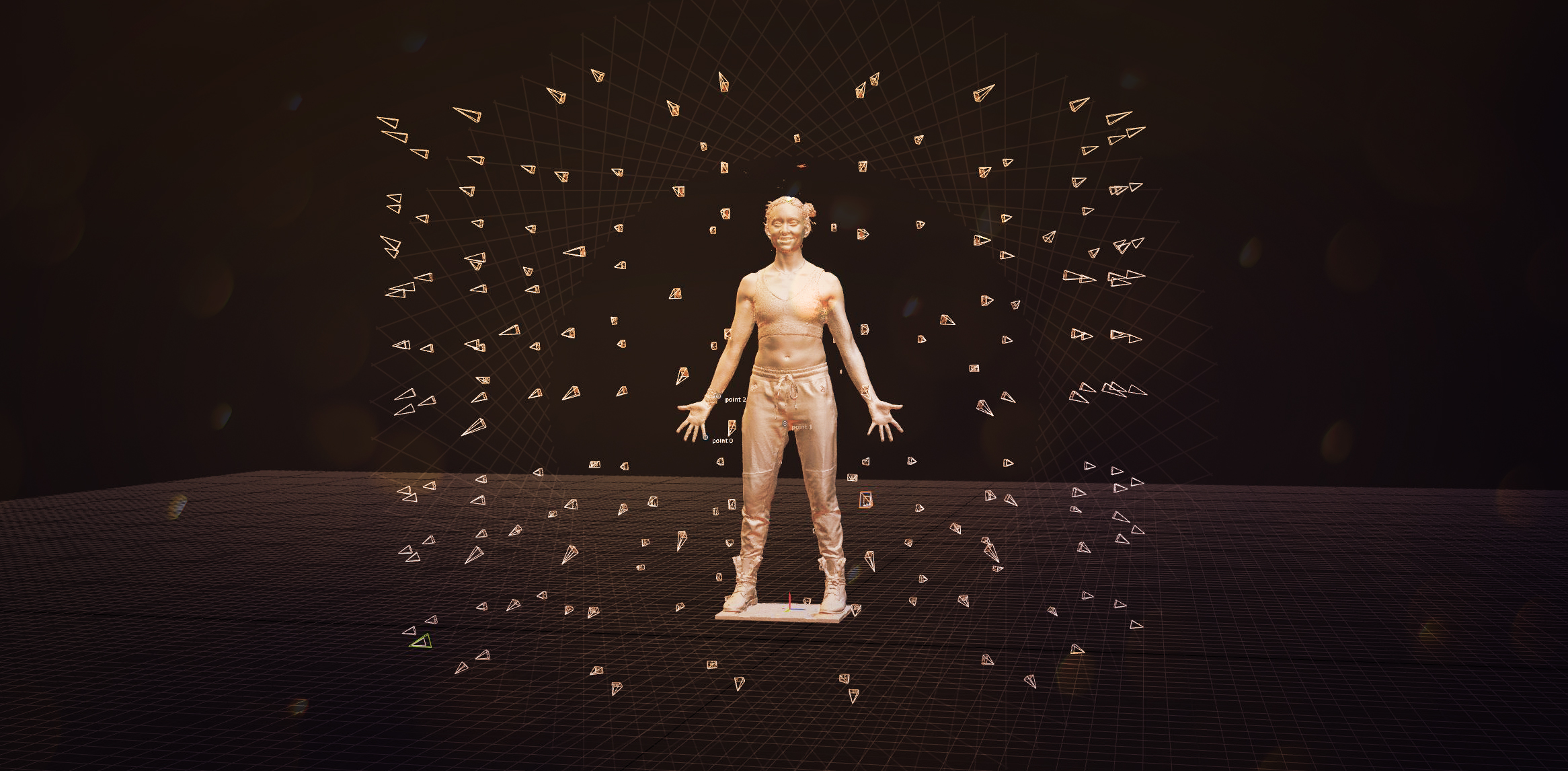 Hero digital double model built from a full body scan