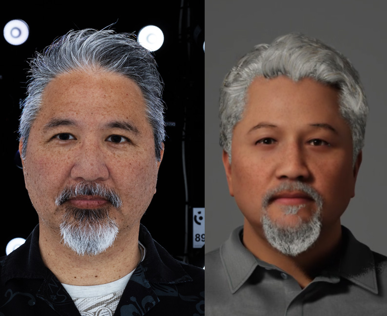 Scan-based digital human rendered in a real-time engine
