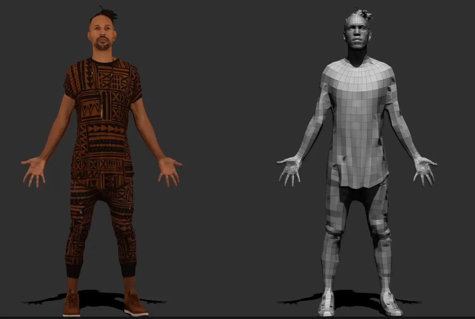 Character assets and digital doubles from 3D scans
